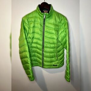 Marker goose down filled green puffer jacket